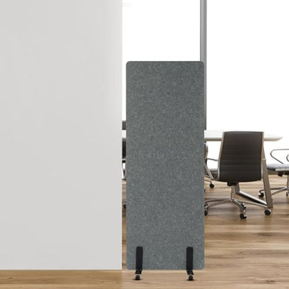 Office Partition, 24 x 66 Room Divider Large Privacy Screen Portable Partition Wall, Free Standing Office Divider Screen for Home Office Dorm Decor (Light Grey)