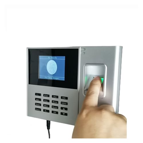 WiFi Option Fingerprint Time And Attendance Machine System Card Employee Electronic Time Clocks For Employees Small Business Management System For Offices, Factories, Hotels, Schools and More(With Bat - size: With Battery