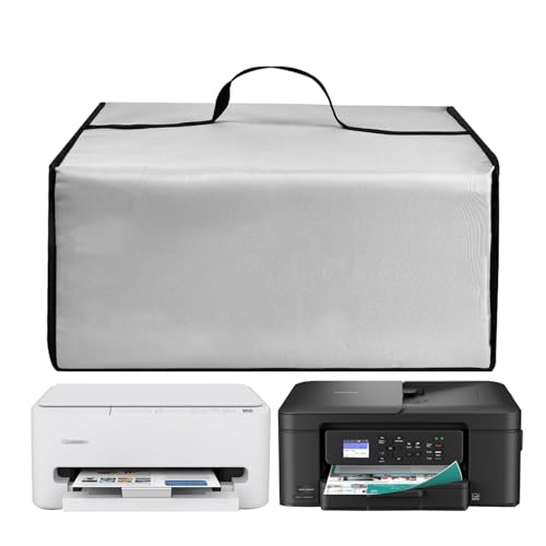 Printer Dust Cover for Canon PIXMA TS4320/PIXMA TS6520 Inkjet Printers | Printers Universal Anti-static Protective Nylon Covers Case for Brother Smart 1360 Inkjet Printer (Cover Only) - color: Silver