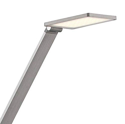 Royce Adjustable Arm Aluminum LED Task 61" Tall Floor Lamp | Modern Minimalist Style Bright Lighting Silver Touch On Off for Living Room Reading House Bedroom Home
