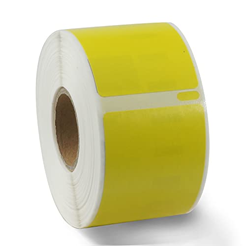 BETCKEY Colored Labels Compatible with Dymo 30321 (1-4/10" x 3-1/2") Large Address Labels, Compatible for Dymo LabelWriter Thermal 450, 4XL & Zebra Desktop Printers [1 Roll, 260 Labels, Yellow] - color: Yellow, size: 30321 [1-4/10" x 3-1/2"]