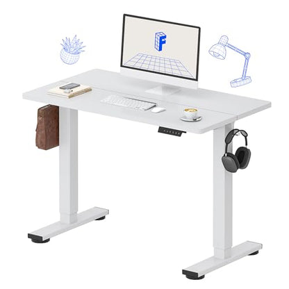 FLEXISPOT 40x24 Inch Electric Standing Desk, White - color: White, size: 40"x24"