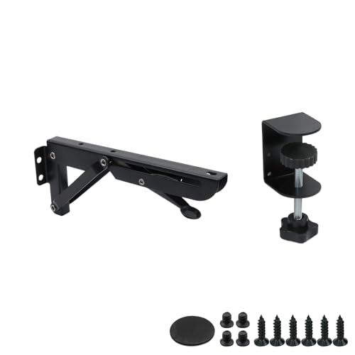 Bitray 1 Set Desk Extender Clamp Bracket Foldable Keyboard Tray Mount