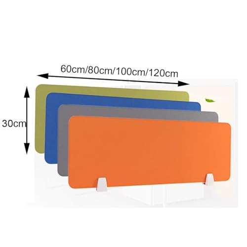 Desktop Privacy Divider Panel Set of 4 Acoustic Freestanding Desk Partitions for Reducing Noise and Visual Distractions Blue 30X100CM - color: Blue, size: 30X100CM