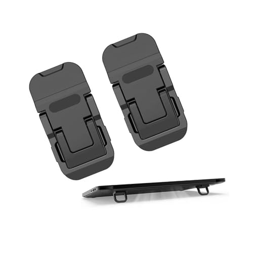 2PCS Laptop Stand, Portable Laptop Cooling Pad, Foldable Metal Keyboard Stand, Mini Keyboard Pillar (Black,Two Gears) - color: Black