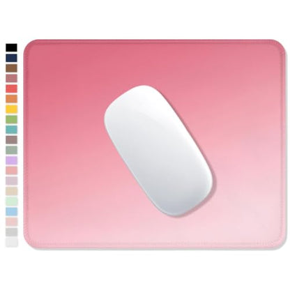 ITNRSIIET Mouse Pad Non-Slip Rubber Base Smooth Surface Stitched Edges Waterproof Durable Compatible with All Mice for Office & Gaming, Desk Accessory, 10.2x8.3x0.12 inch, Rose - color: Gradient Rose
