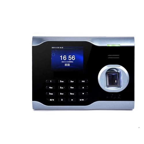 Fingerprint Time Clock with 3.0 Inch Color Screen WiFi Fingerprint Time Attendance USB Communication Office Time Attendance Clock for Small Businesses,Black-Basic WiFi - size: Basic wifi
