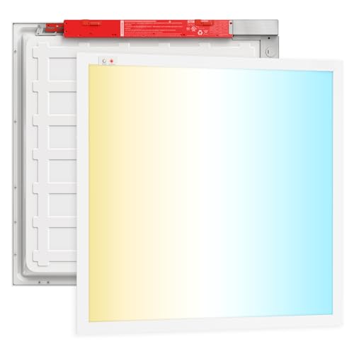 Sunco 2x2 LED Flat Panel Lights, Emergency Backup, 3CCT, 20-40W | 5200LM, 0-10V, Office Lighting, 90 Minute Battery Emergency, Dual Selectable Features, 20/30/40W, 4000/5000/6000K