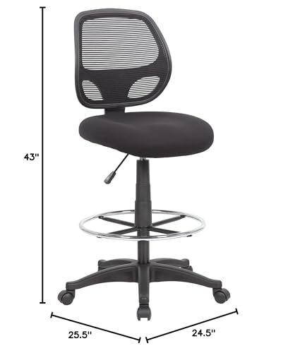 Boss Office Products Commercial Grade Mesh Stool, Black