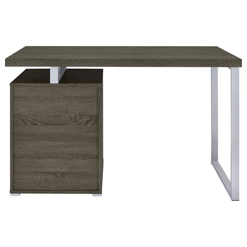 Coaster Brennan 47-Inch Rectangular 3-Drawer Desk, Weathered Grey 800520 - color: Weathered Grey