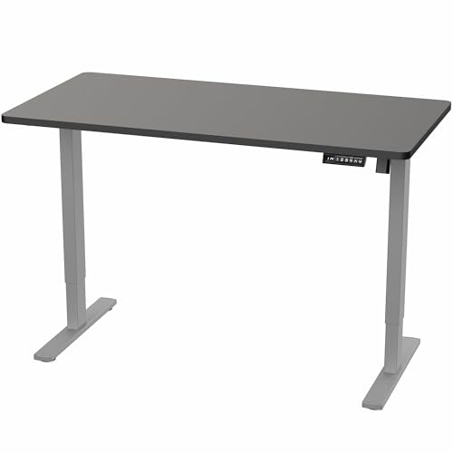 VIVO Black 55 x 28 in Standing Desk, DESK-KIT-1G55B - color: Black Top / Gray Frame, size: 55 x 28-inch