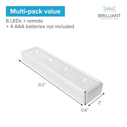Stick On Touch Wireless Lights with Remote - 8.5"L Battery-Powered LED Under Cabinet Lighting for Kitchen, Closet, Pantry - 2 Pack Easy Install and Adjustable Brightness, 80 Lumens - size: 2 pack, style: Remote Control