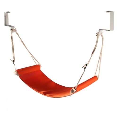 Foldable Footrest for Desk - Adjustable Under Desk Hammock with Breathable Fabric for Office Chair & Airplane Travel