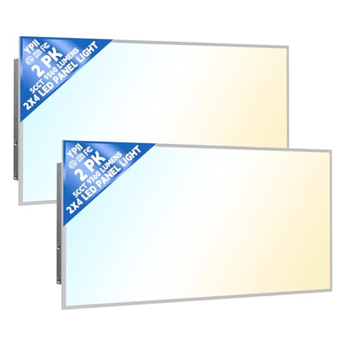 2Pack 2x4 LED Panel Light 5CCT Selectable Drop Ceiling Light Fixture - size: 2Pack, style: 2x4