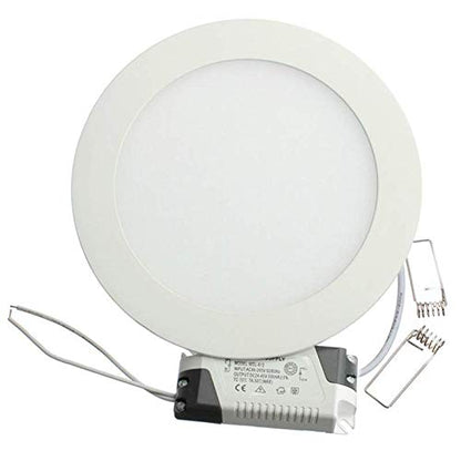 BSOD LED Panel Light 3W 4W 6W 9W 12W 15W 18W 24W Flat Lamp Round Ultra-Thin Recessed Ceiling Light Downlight Fixture Kit (Warm White, 9W) - color: Warm White, size: 9W