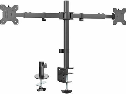 VIVO Premium Dual Ultra Wide LCD LED 27 to 38 inch Monitor Desk Mount, Heavy Duty, Adjustable Telescoping Arms, Flush Wall Setup, Fits 2 Screens, Black, STAND-TS38C - color: Black, size: 27" to 38"