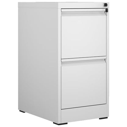 Metal File Cabinet with Drawer Heavy Duty Locking File Cabinets | Home Office Steel Filing Cabinet Vertical File Cabinets for Legal/Letter Size File,Assembly Required - color: White, size: 28.8"H-2 drawers