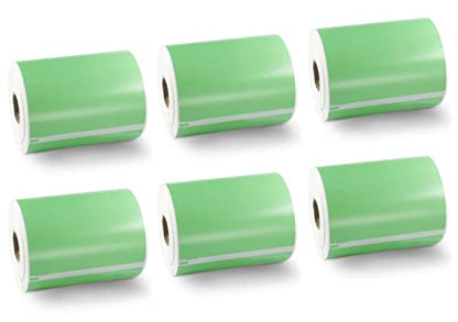 BETCKEY - Replace for DYMO 1744907 (4" x 6") Labels, [6 Roll/Green] - color: Green, size: 1744907 [4" x 6"]