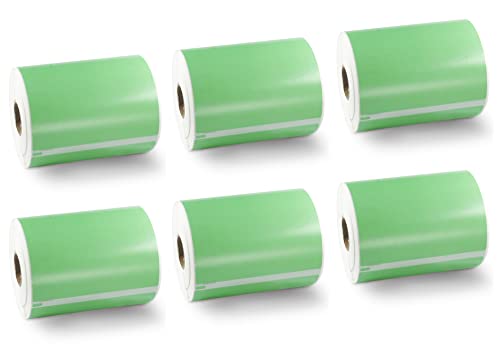 BETCKEY - Replace for DYMO 1744907 (4" x 6") Labels, [6 Roll/Green] - color: Green, size: 1744907 [4" x 6"]