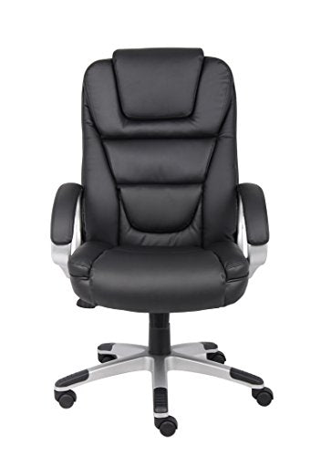 Boss Black No Tools Required Executive Leather Chair