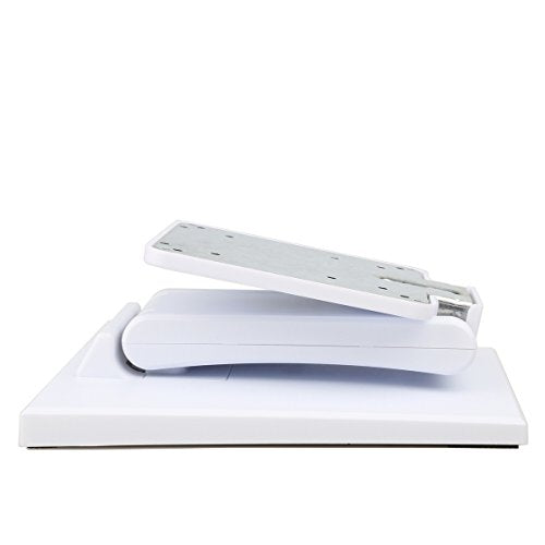 WEARSON Single Adjustable LCD Monitor Stand Mount Folding VESA Monitor Desk Stand with VESA Hole 75x75mm 100x100mm (White) - color: White