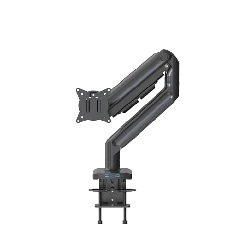 Redragon GMK916 Ultrawide Monitor Mount with USB - Gas Spring Adjustable Arms with VESA 75/100mm, 15-49 Inch Screen Compatibility, C Clamp & Grommet Base, Cable Management, 44lbs Load Capacity - size: Up to 49" Sceens