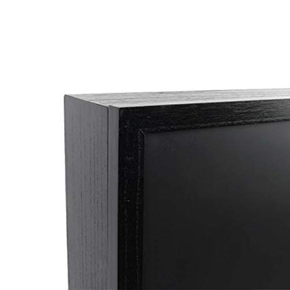Prinz Work From Home Wall-Mounted Desk, Black Folding With Chalkboard Front, Space-Saving Floating Design, Ready to Hang, Interior Shelves, 36 x 24 x 5 Inches - color: Black
