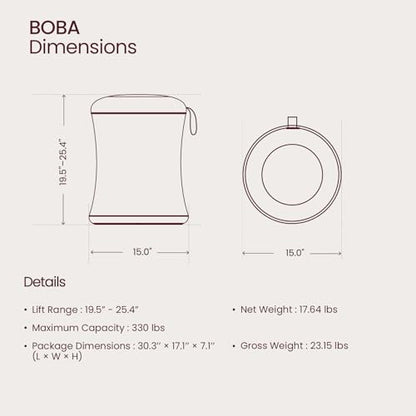 Boba Chair Stylish Active Wobble Stool, ADHD Chair, Improves Posture and Focus, Ergonomic with Height Adjustable Stool for Adults Children for Home Office, Study Room (Urban Fog) - color: Mist