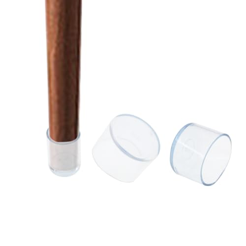 Round Chair Leg Caps,PVC Furniture Feet Covers,TTZEZE Transparent Round Floor Protectors,Clear Table Feet Covers Preventing Plastic Chair Leg Covers Scratches and Noise 40mm/1.57'', 12 - size: 1.57 inches