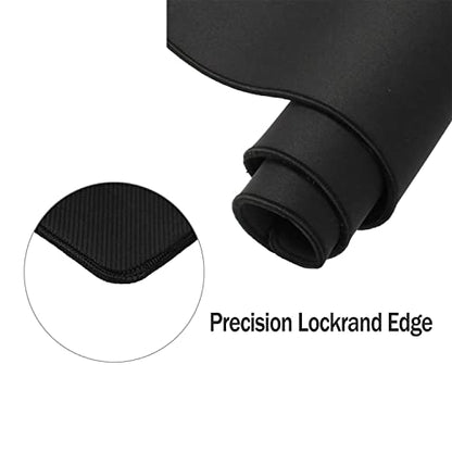 XL Mouse Pad - Large Extended Gaming Desk Mousepad (800x300x3mm) - Nonslip Rubber Base and Water Spill Resistant Desktop Keyboard Mouse Mat - Anti-Fray Cloth - Black - size: X-Large (31.5"x12")