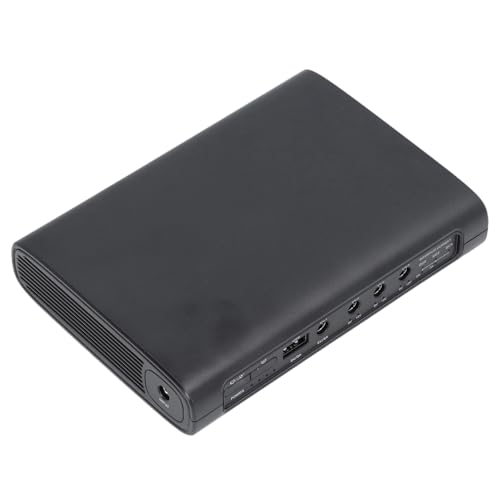 Compatible with Router Modem and Security Camera, Mini UPS Battery Backup 20000mAh 74Wh Uninterruptible Power Supply, DC 5V 9V 12V Output 3A Max, with US Plug and USB Port for