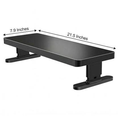 Adjustable Monitor Stand with 4 height options, Desk Shelf for Top of Desk Adjustable - color: Black
