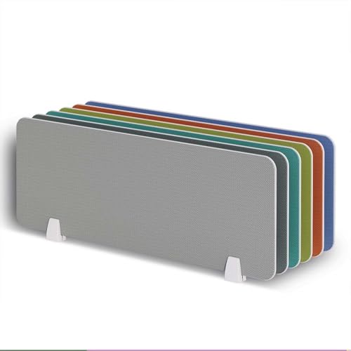 Desk Privacy ScreensDivider with 2 Clips Ideal for Office Partitions & Classrooms Size 50 x 30 cm Enhance Focus Productivity - color: Grau, size: 50x30cm