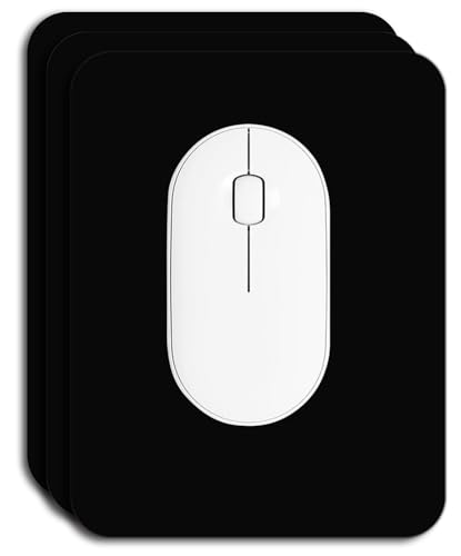 Small Mouse Pad 6 x 8 Inch, Horizontal and Vertical Flexible use. Great for Traveling, Wireless laptops, Keyboard Trays, Offices, etc. (3 Black - color: 3 black
