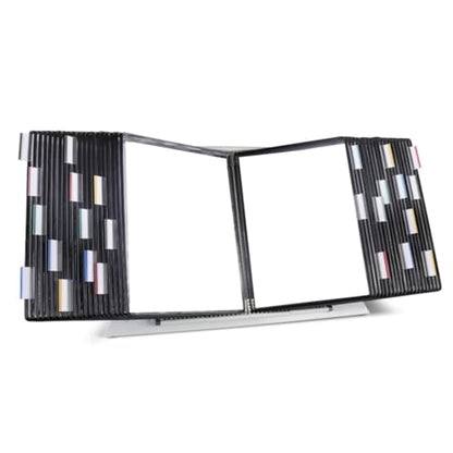 Tarifold Desktop Reference Organizer & Display System, 40 Double-Sided Pockets, 80 Sheet Capacity, Expandable, Durable Steel Wire Frames, Letter Size, Made in France, Black - color: Black, size: 40 Pockets