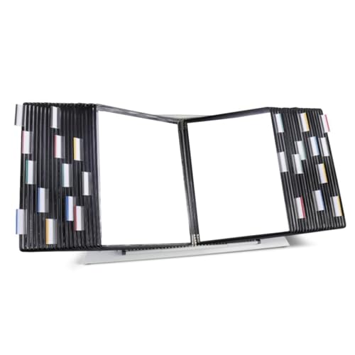 Tarifold Desktop Reference Organizer & Display System, 40 Double-Sided Pockets, 80 Sheet Capacity, Expandable, Durable Steel Wire Frames, Letter Size, Made in France, Black - color: Black, size: 40 Pockets
