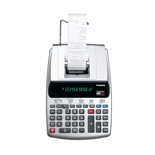Canon Office Products 2202C001 Canon MP25DV-3 Desktop Printing Calculator with Currency Conversion, Clock & Calendar