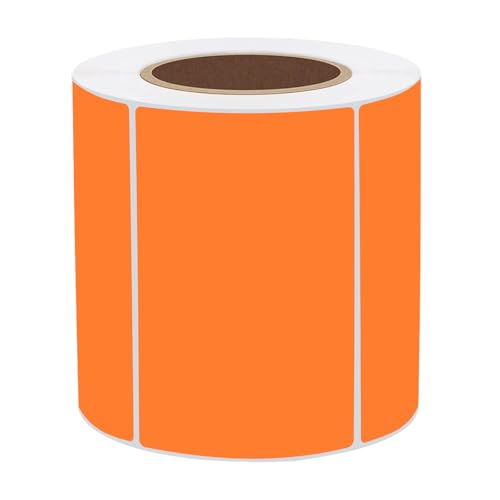 STARLIBOO 3x2 inch Color Direct Thermal Label Stickers for Shipping, Barcode, Address, Compatible with Rollo Label Printer & Zebra Desktop Printers (Orange) - color: Orange, size: 2*3 inch/1 roll