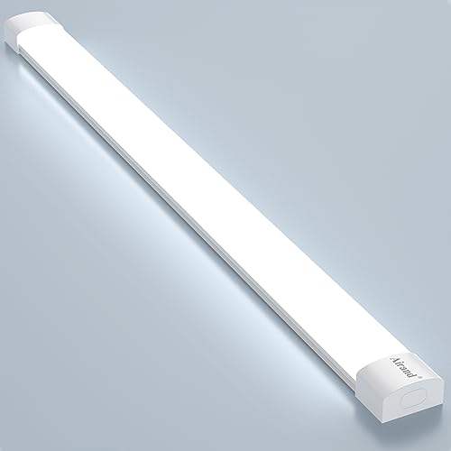 Airand Linkable Led Garage Light 5FT Shop Lighting Fixture with Plug in Cord, LED Closet Lights 5000K Under Cabinet Lighting Tube Lights 45W for Kitchen Bathroom Workbench with ON/Off Switch - size: 5FT-1PCS