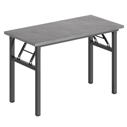DlandHome 31.5 Inch Small Folding Computer Desk for Home Office, Grey - color: Grey, size: 31.5 Inches
