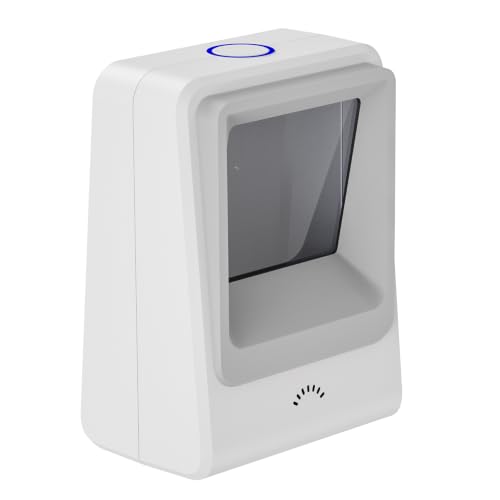 TEEMI TMSL-60 1D/2D Barcode Scanner, USB Hands-Free Desktop, White - color: White