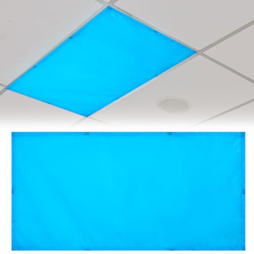 Patelai 4x2 Feet Light Covers for Classroom, Magnetic,Solid Color | Sky Cloud Print for Office Decor, Drop Ceiling Compatible, 10 Magnets Included, Filters Harsh Fluorescent Lighting - style: Solid Color