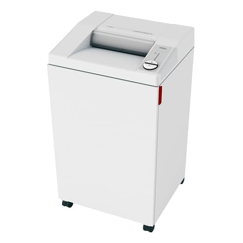 IDEAL 3104 P4 Cross Cut Commercial Office Paper Shredder 32 Gallon | P4 cross cut paper shredder for 10 to 12 users with 22 to 25 sheet capacity 32 gallon bin and 12 inch feed opening - size: 25 Sheets, style: P-4 Security