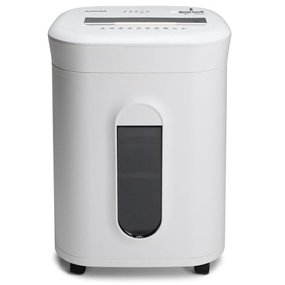 Aurora High-Security 10-Sheet Micro-Cut Paper and Credit Card Shredder with 6 Gallon Pullout Basket / 60 Mins Running Time/Security Level P-5 - style: 10-Sheet MicroCut / P5