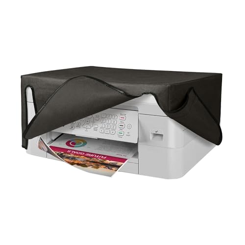 kwmobile Dust Cover Compatible with Brother MFC-J1010DW - Printer Case - Fabric Protector Cover - Dark Grey