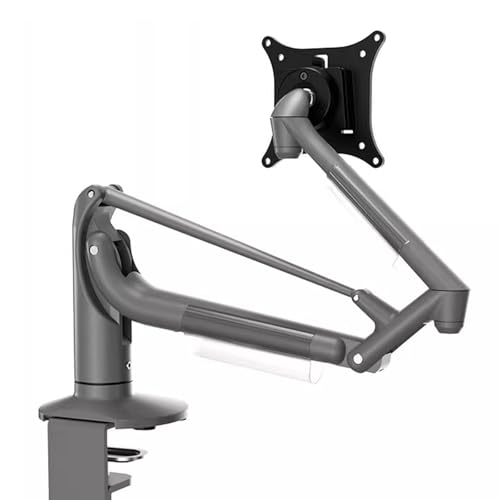 Single Monitor Desk Mount, Gas Spring Monitor Arm, Adjustable Height and Angle, with Clamp/Grommet Mounting Base, Support Max 34 Inch Computer Screen, Up to 10kg (C) - color: C