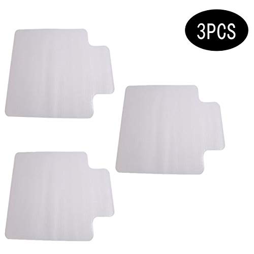 48 Inch Office Chair Mat for Carpet,Clear PVC Floor Protector with Lip 3pcs - size: 3pcs