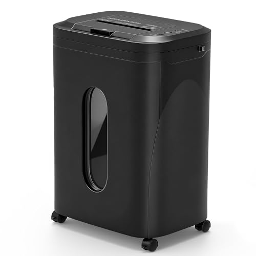 250-Sheet Paper Shredder Auto Feed, Commercial Shredders Heavy Duty, 60 Min Non-Stop, P-5 Ultra Security Shredder for Home Office, Micro Cut with Wheels, 8.72 Gal Bin, <60 dB(OL380) - size: 250 Sheet Auto Feed