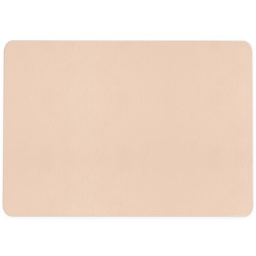Nekmit Leather Desk Blotter Pad 17 x 12 Inches, Flat, Non-Slip, Waterproof, Apricot - color: Apricot, size: 12" x 17"