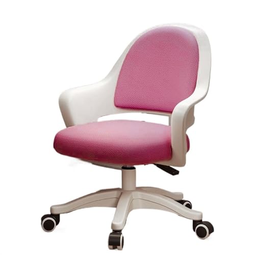 Office Chair Home Office Desk Chair for Petite Women, Adjustable Seat Height, Gaming Chair Ergonomic Office Chair Desk Chair(Pink) - color: Pink